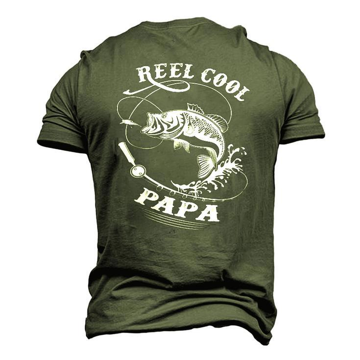 Reel Cool Papa For Fishing Nature Lovers Men's 3D T-Shirt Back Print