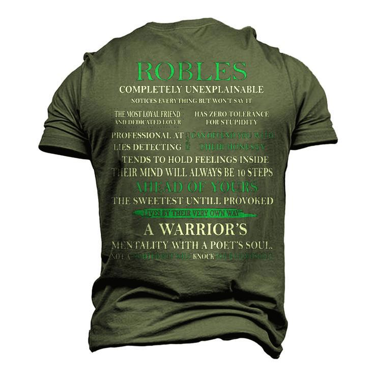 Robles Name Robles Completely Unexplainable Men's 3D T-shirt Back Print