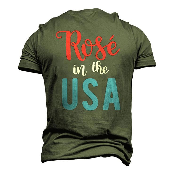 Rose In The Usa Cute Drinking 4Th Of July Men's 3D T-Shirt Back Print