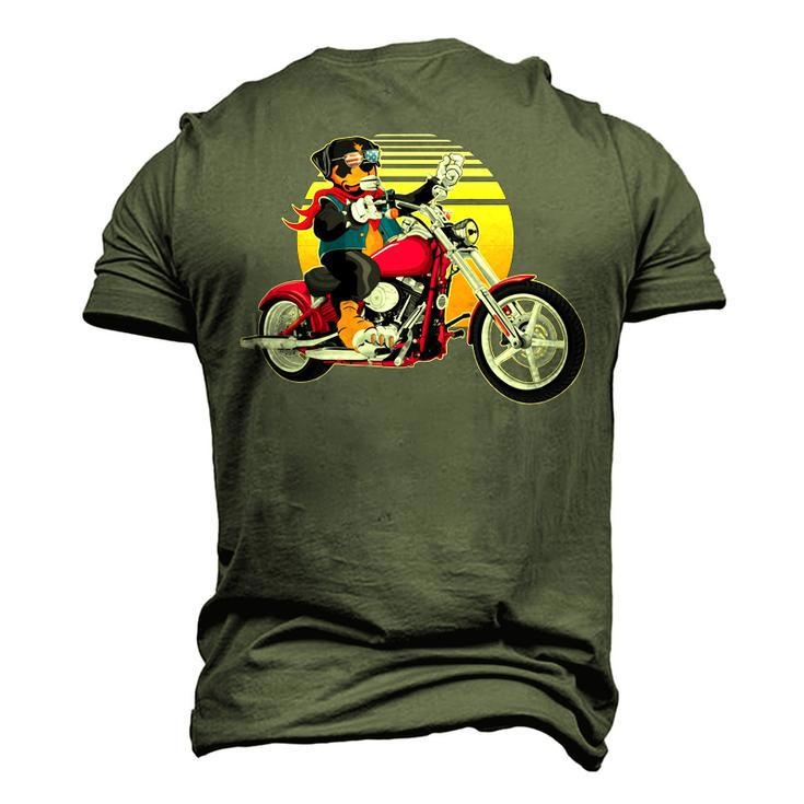 Rottweiller Dog Biker 4Th Of July Biker Dog Dad Men's 3D T-shirt Back Print