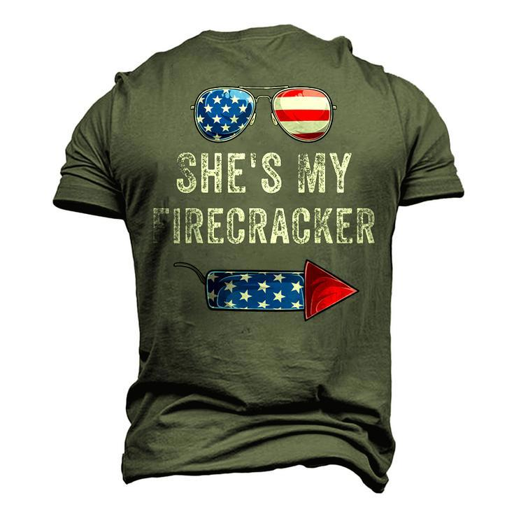 Mens Shes My Firecracker His And Hers 4Th July Matching Couples Men's 3D T-shirt Back Print