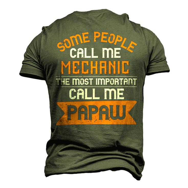 Some People Call Me Mechanic The Most Importent Papa T-Shirt Fathers Day Gift Men's 3D Print Graphic Crewneck Short Sleeve T-shirt