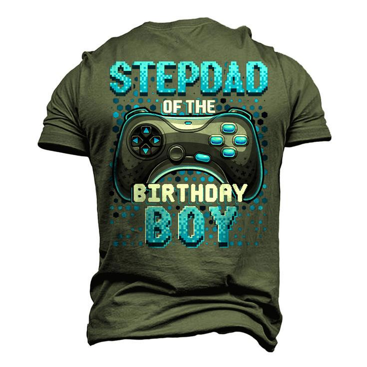Stepdad Of The Birthday Boy Matching Family Video Game Party Men's 3D T-shirt Back Print