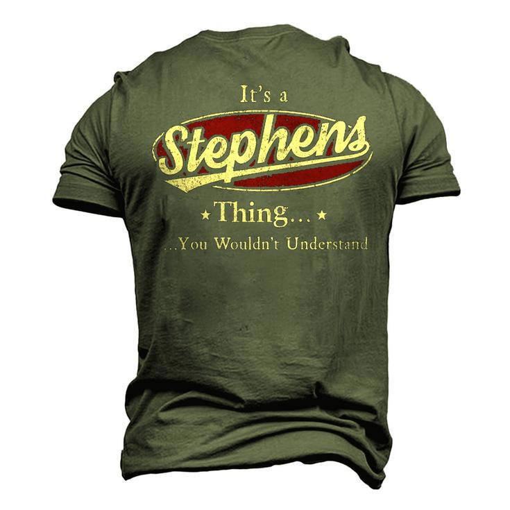 Stephens Shirt Personalized NameShirt Name Print T Shirts Shirts With Name Stephens Men's 3D T-shirt Back Print