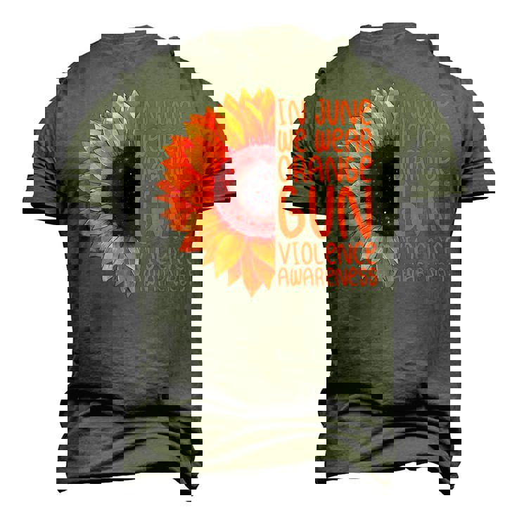 Sunflower In June We Wear Orange Gun Violence Awareness Day Men's 3D T-Shirt Back Print Sunflower In June We Wear Orange Gun Violence Awareness Day Men's 3D T-Shirt Back Print
