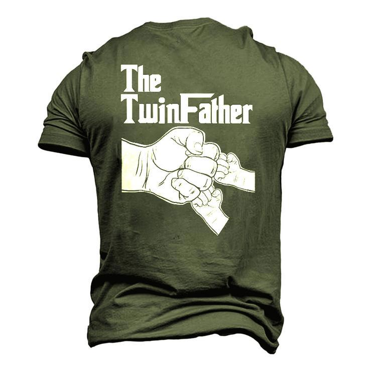 The Twinfather Father Of Twins Fist Bump Men's 3D T-Shirt Back Print