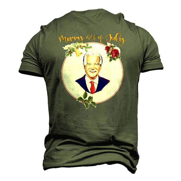 Ugly Christmas Vintage Joe Biden Merry 4Th Of July Men's 3D T-Shirt Back Print