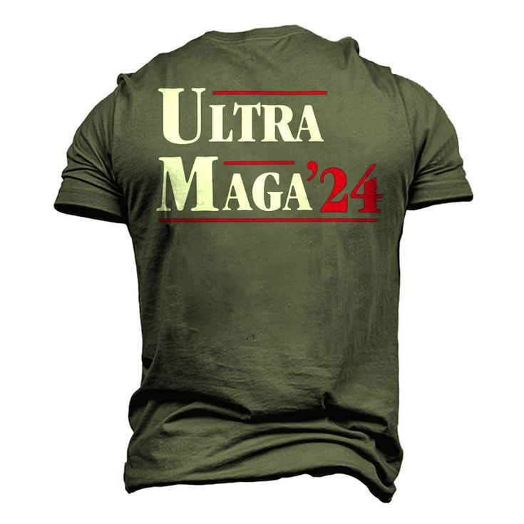 Ultra Maga Retro Style Red And White Text Men's 3D Print Graphic Crewneck Short Sleeve T-shirt
