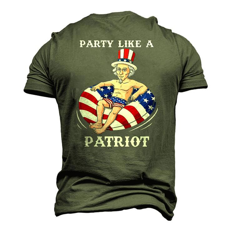 Uncle Sam 4Th Of July Usa Patriot Men's 3D T-Shirt Back Print