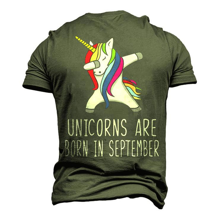 Unicorns Are Born In September Men's 3D T-shirt Back Print