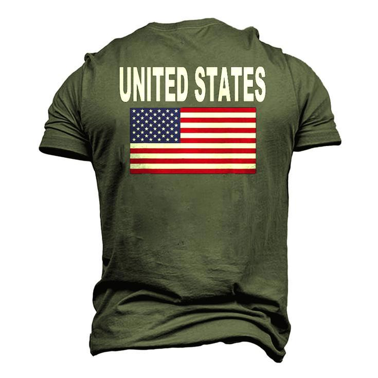 United States Flag Cool Usa American Flags Top Tee Men's 3D T-Shirt Back Print