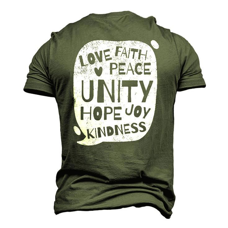 Unity Day Orange Peace Love Spread Kindness Men's 3D T-Shirt Back Print