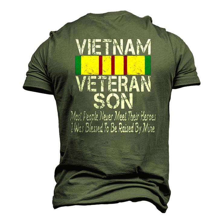 Vintage Us Military Vietnam Veteran Son Men's 3D T-Shirt Back Print
