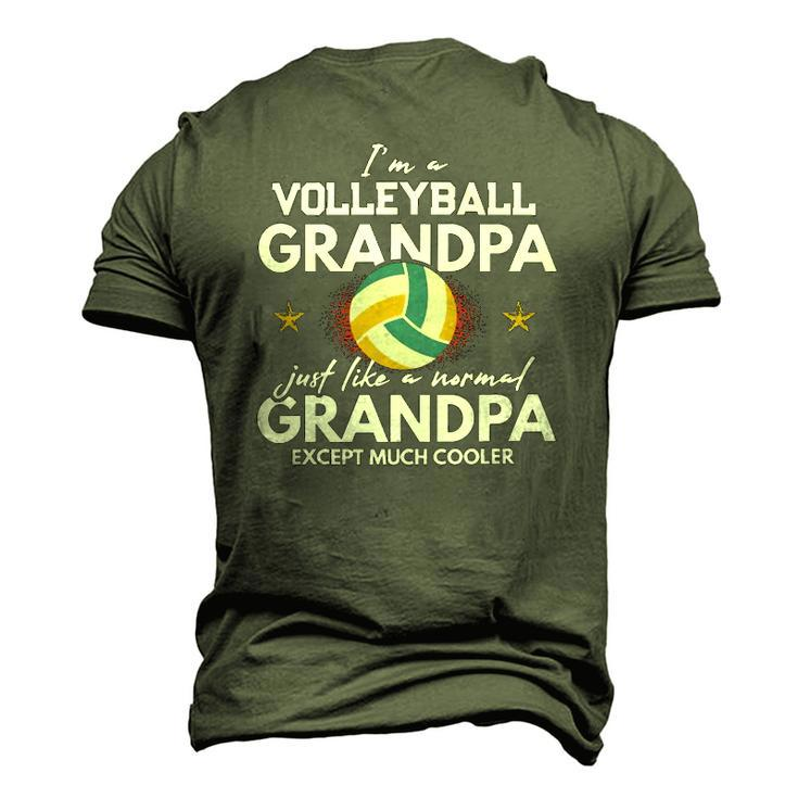 Im A Volleyball Grandpa Like Normal Grandparents Men's 3D T-Shirt Back Print