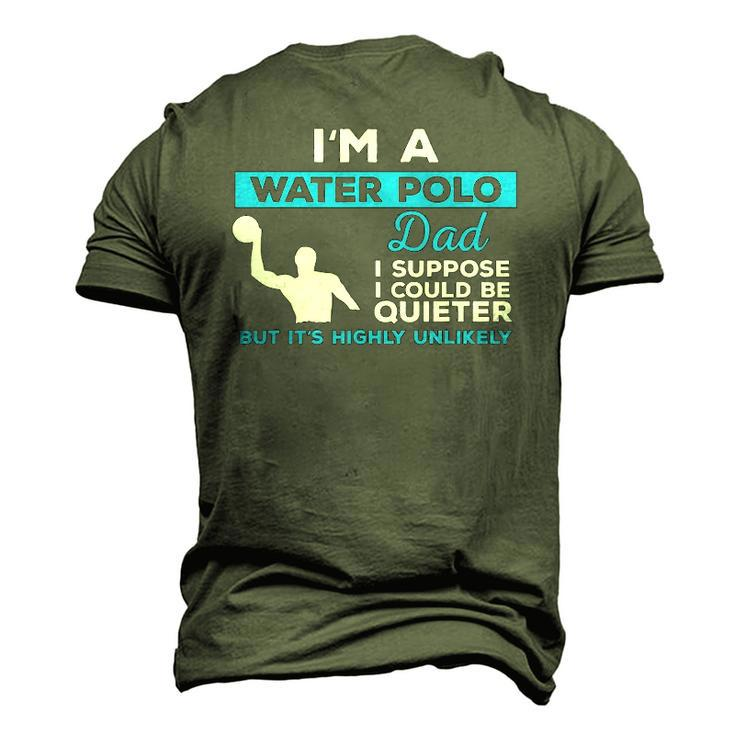Water Polo Dadwaterpolo Sport Player Men's 3D T-Shirt Back Print