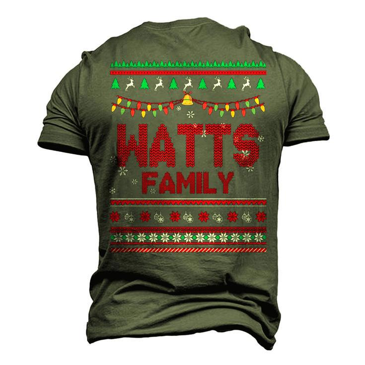 Watts Name Watts Family Men's 3D T-shirt Back Print