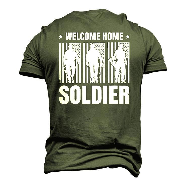 Welcome Home Soldier Usa Warrior Hero Military Men's 3D T-Shirt Back Print