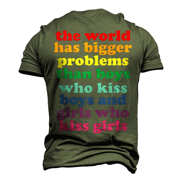 The World Has Bigger Problems Lgbt Community Gay Pride Men's 3D T-Shirt Back Print