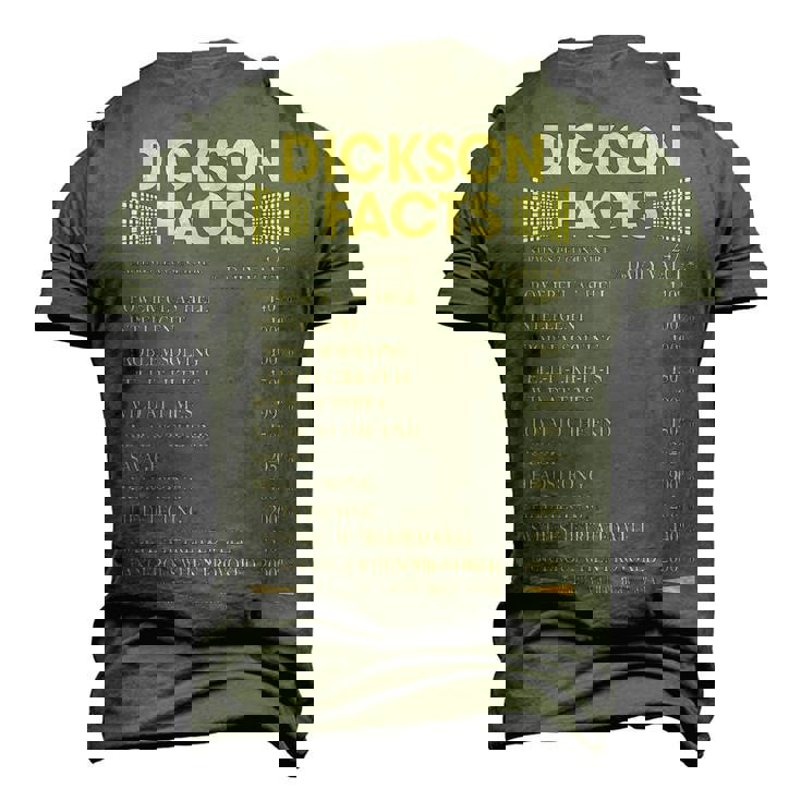Dickson Name Dickson Facts Men's 3D T-shirt Back Print