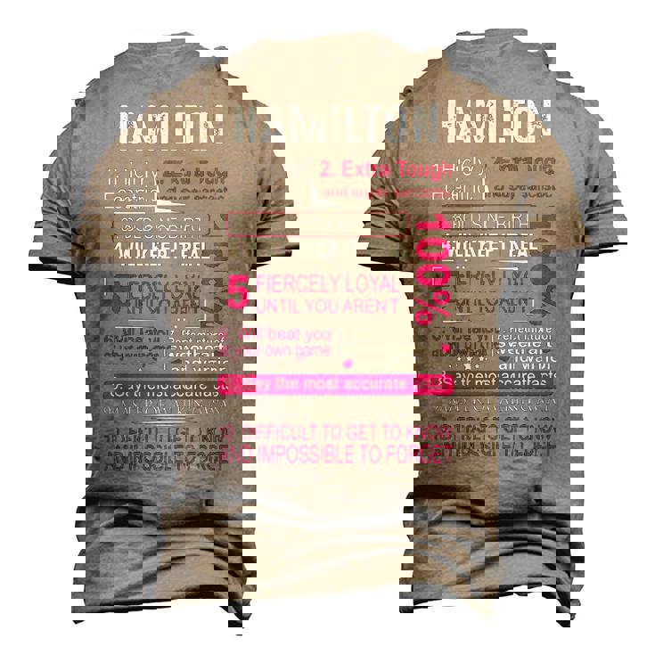 Hamilton Name Hamilton Men's 3D T-shirt Back Print Seseable UK