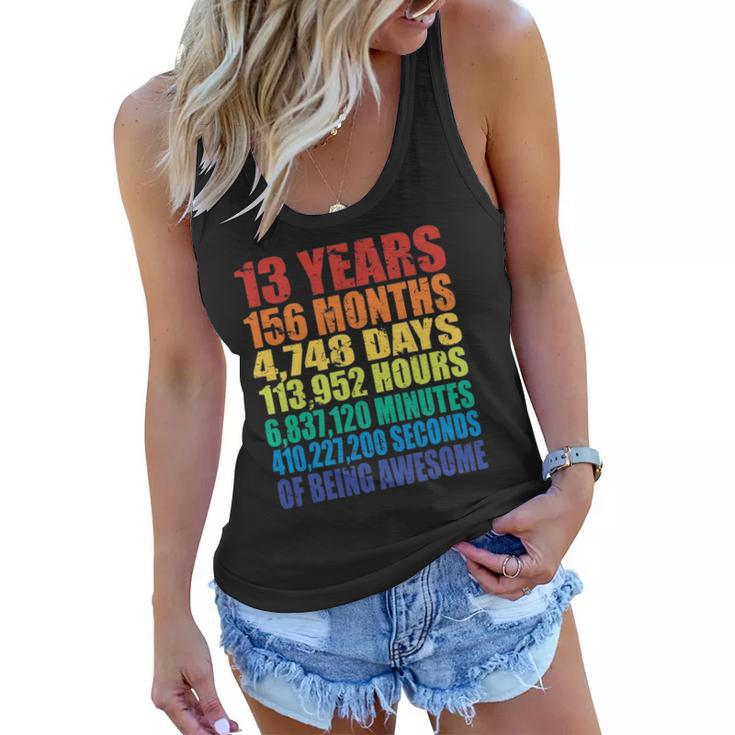13Th Birthday For Boys & Girls 13 Years Of Being Awesome Women Flowy Tank