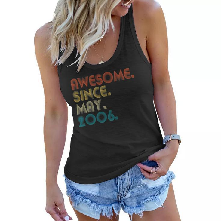 16 Years Old Awesome Since May 2006 16Th Birthday Gift Women Flowy Tank