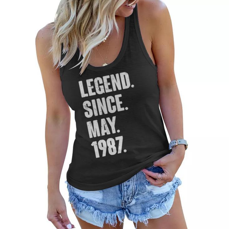 35 Years Old Gift 35Th Birthday Legend Since May 1987 Gift Women Flowy Tank