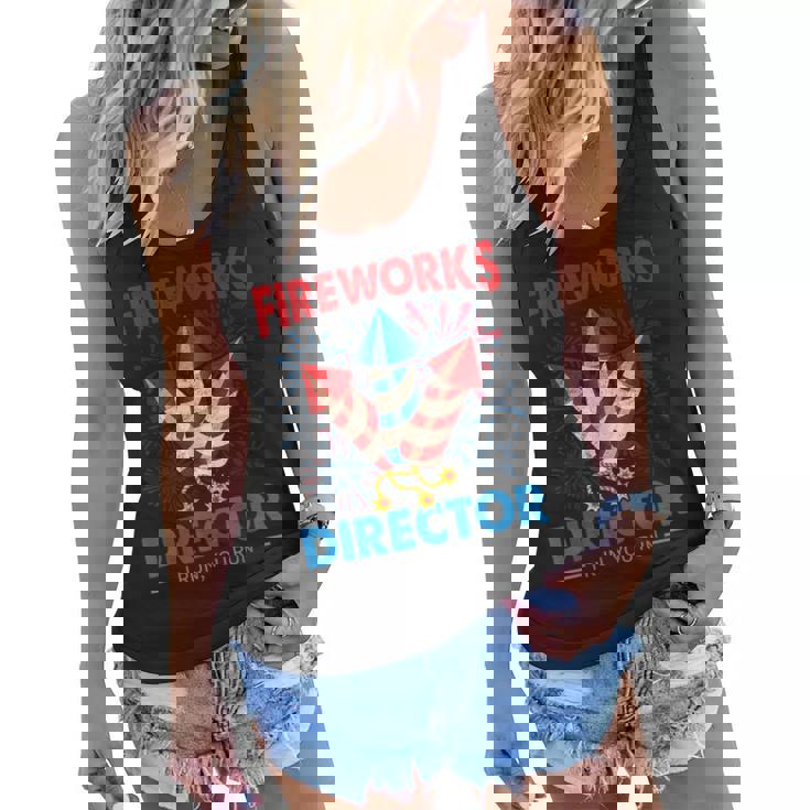 4Th Of July - Fireworks Director I Run You Run Fourth July  Women Flowy Tank