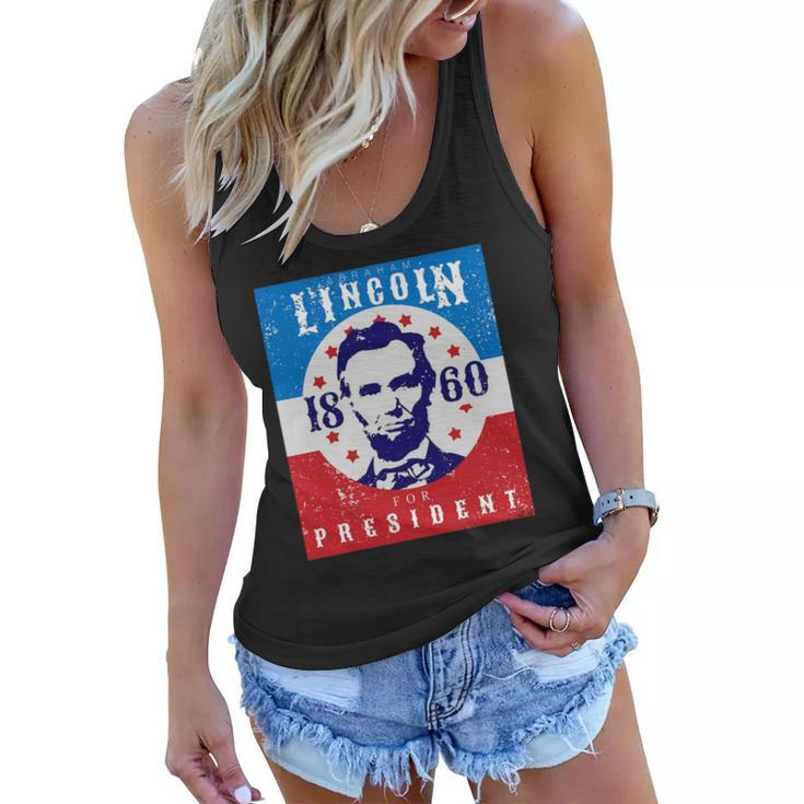 Abraham Lincoln 4Th Of July Usa For President 1860 Gift Women Flowy Tank