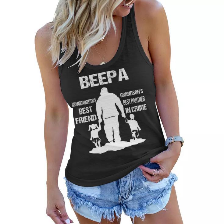 Beepa Grandpa Gift   Beepa Best Friend Best Partner In Crime Women Flowy Tank