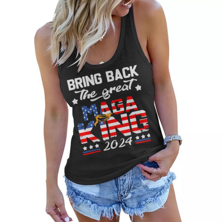 Bring Back The Great Maga King 2024 4Th Of July  Trump 2024T President Trump Tee Republican  Anti Biden Women Flowy Tank