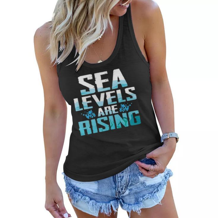 Climate Change Sea Level Rising Gift Women Flowy Tank
