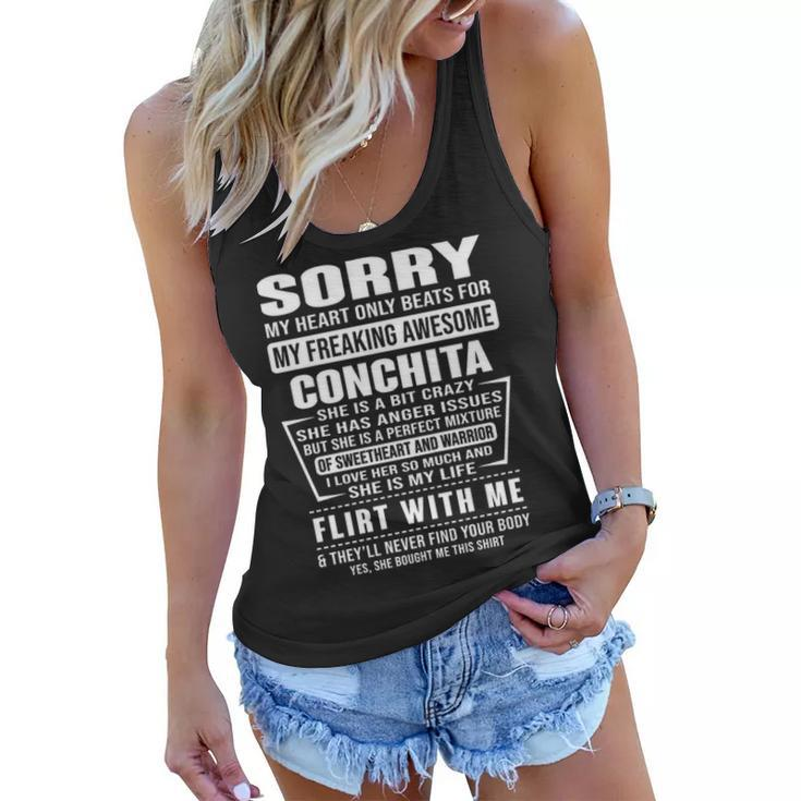 Conchita Name Gift   Sorry My Heart Only Beats For Conchita Women Flowy Tank