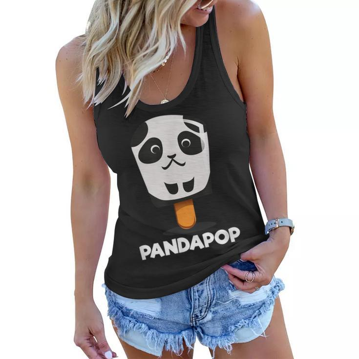 Cute Cartoon Panda Baby Bear Popsicle Panda Birthday Gift  Women Flowy Tank