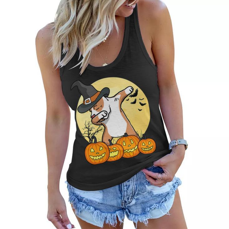 Dabbing Pit Bull Dab Dance Funny Dog Halloween Gift T-Shirt Women Flowy Tank