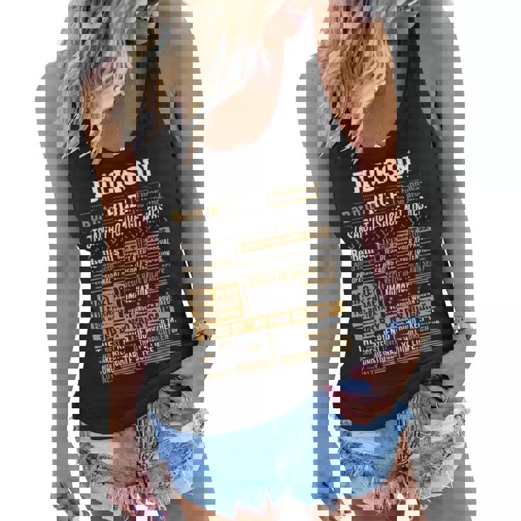 Dickson Name Gift   Dickson Born To Rule Women Flowy Tank