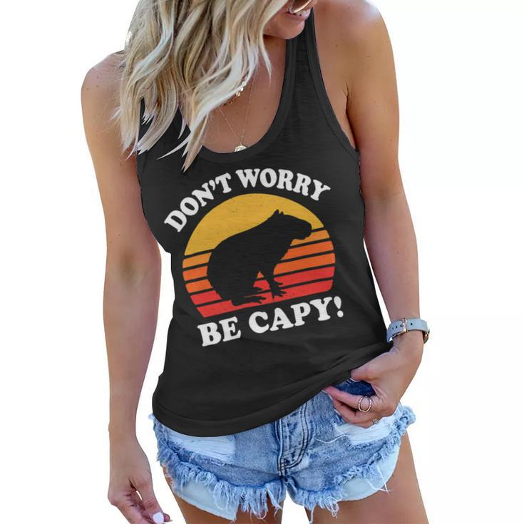 Dont Worry Be Capy Capybara 16Ya22 Women Flowy Tank