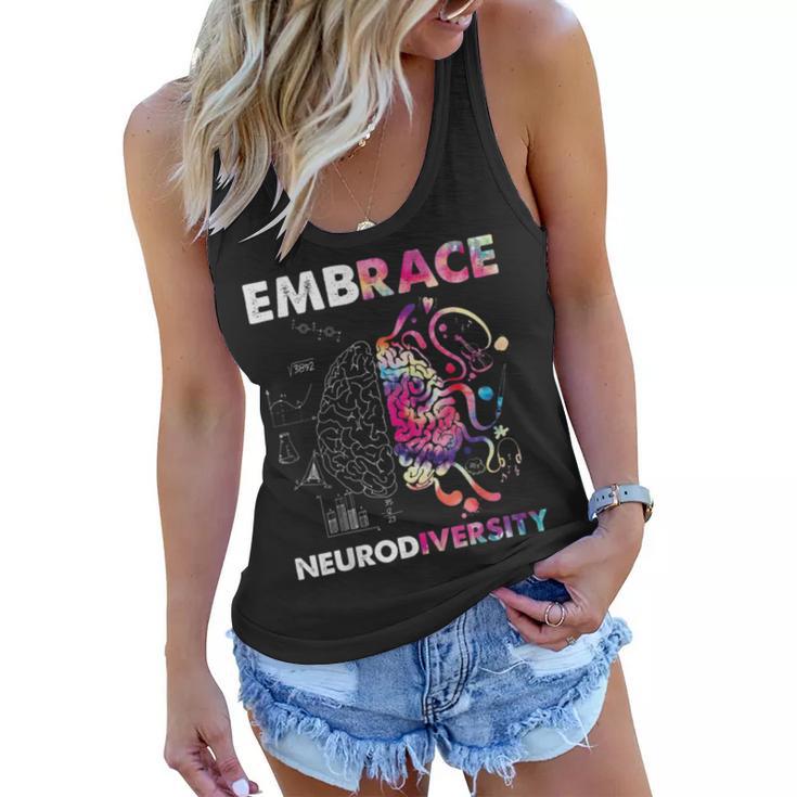 Embrace Neurodiversity Funny V4 Women Flowy Tank