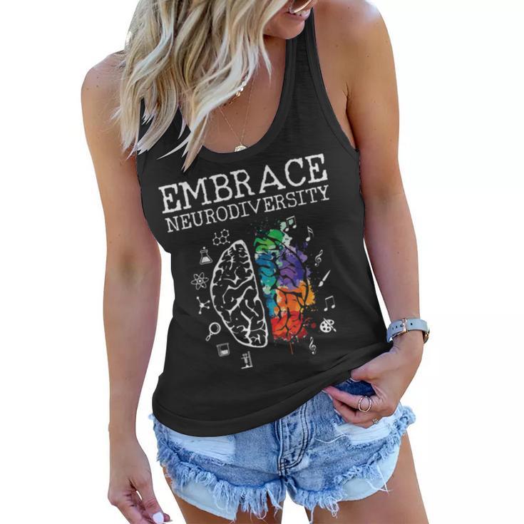 Embrace Neurodiversity Funny V5 Women Flowy Tank