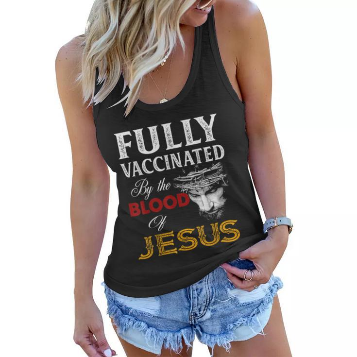 Fully Vaccinated By The Blood Of Jesus Christian Jesus Faith  V2 Women Flowy Tank