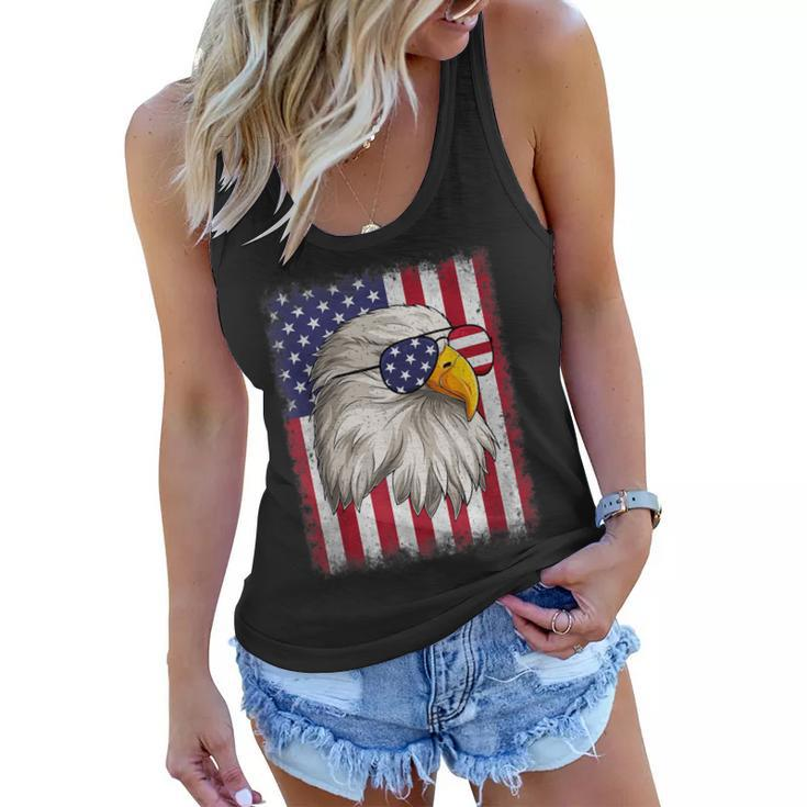 Funny 4Th Of July Usa Flag American Patriotic Eagle  Women Flowy Tank