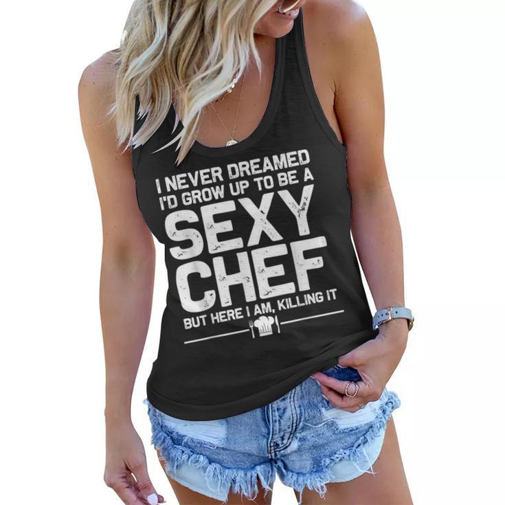 Funny Chef Design Men Women Sexy Cooking Novelty Culinary  Women Flowy Tank