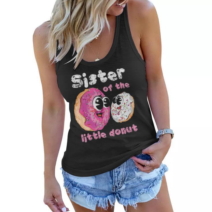 Funny Sister Donut Gift Pregnancy Announcement Women Girls  Women Flowy Tank