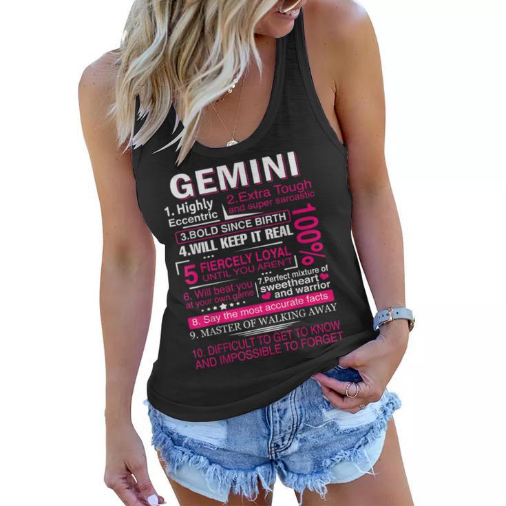 Gemini Zodiac Birthday Gift Girls Men Funny Saying Gemini  Women Flowy Tank