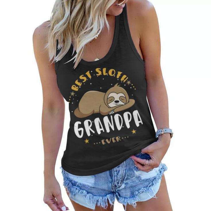 Grandpa Gift   Best Sloth Grandpa Ever Women Flowy Tank