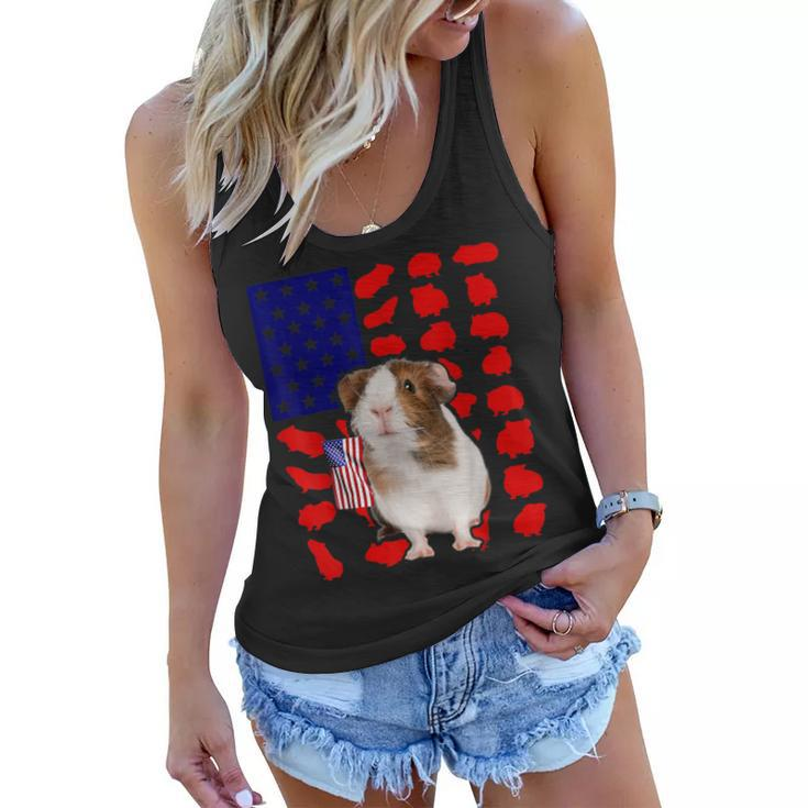Guinea Pig American Flag 4Th Of July Lover Usa Patriotic  Women Flowy Tank