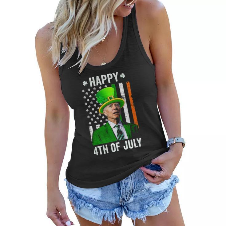 Happy 4Th Of July Joe Biden St Patricks Day Leprechaun Hat Women Flowy Tank