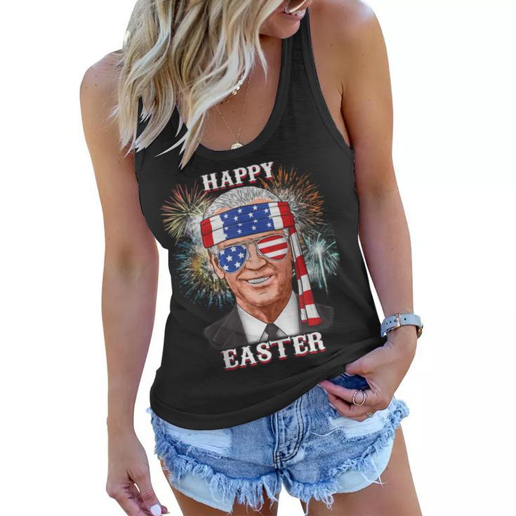 Happy Easter Confused Joe Biden 4Th Of July Funny  Women Flowy Tank
