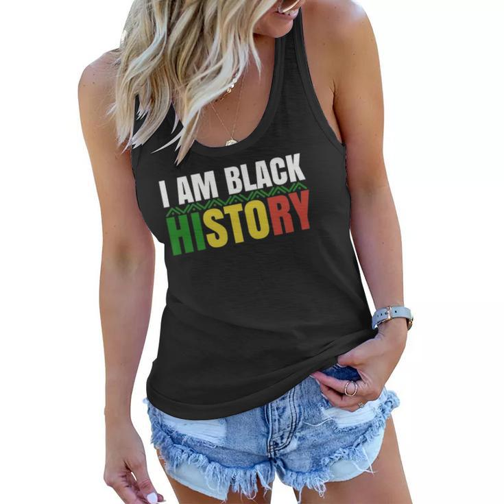 I Am Black History Bhm African Pride Black History Month  Women Flowy Tank