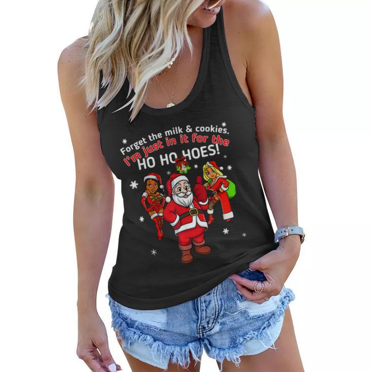 I Do It For The Hos Santa Funny Inappropriate Christmas Men  Women Flowy Tank